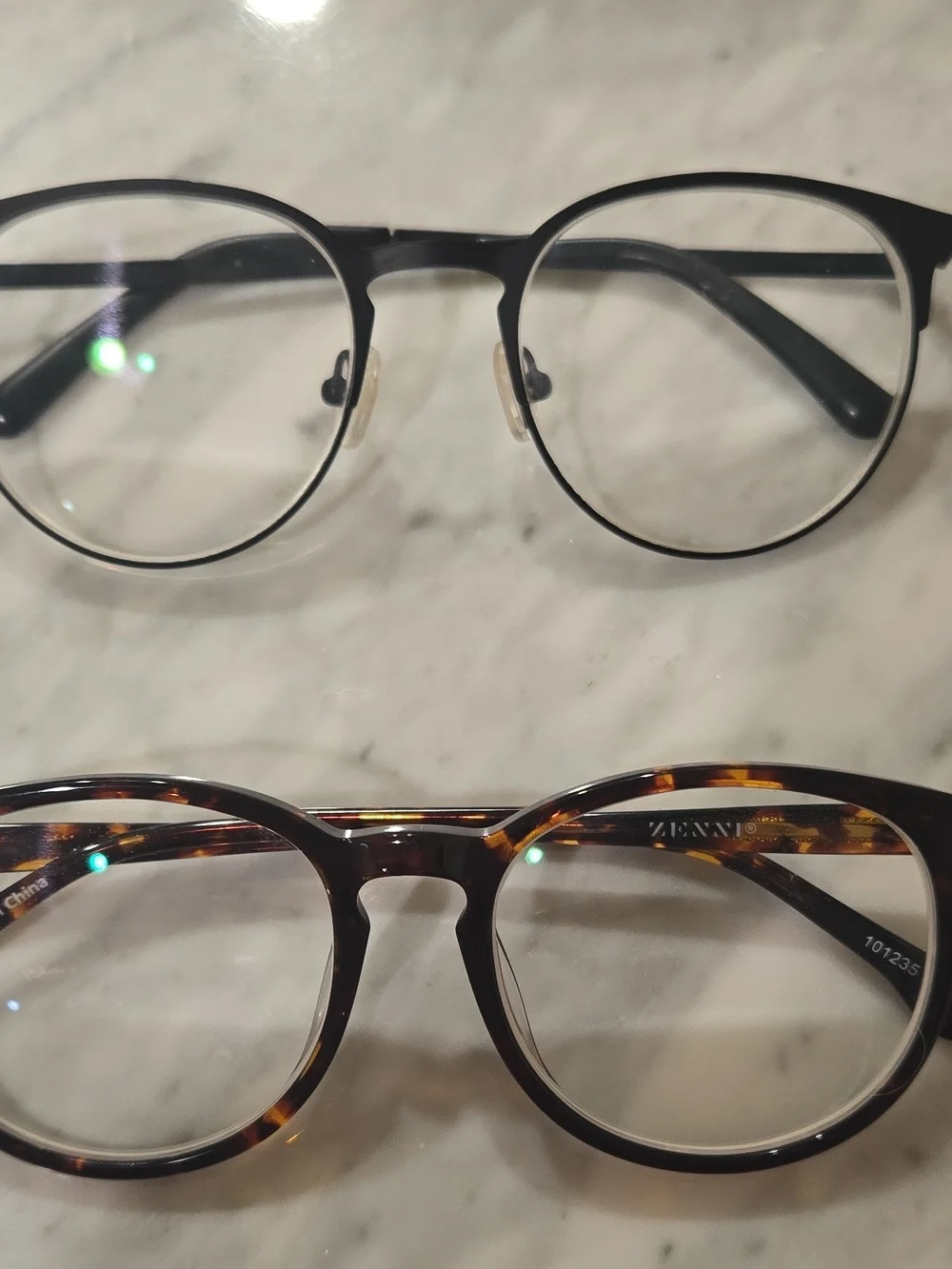 Zenni 2 Pair Women's Tortoiseshell And Black Round Eyeglasses - Brown